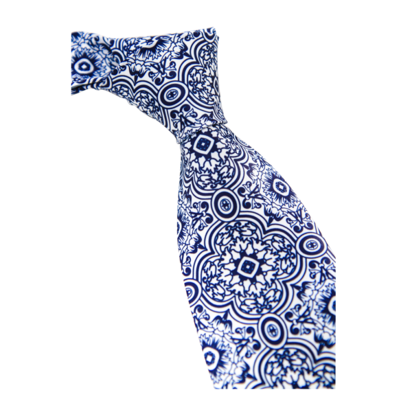 Corbata Talavera Azul Blanca - Image 2
