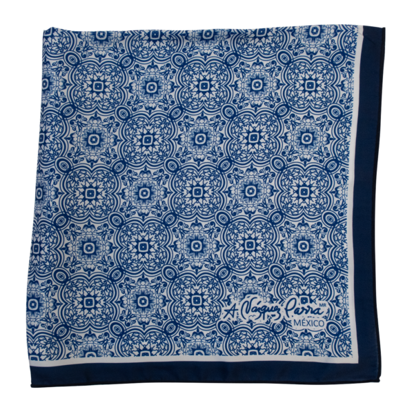 Mascada Talavera Blanca Azul