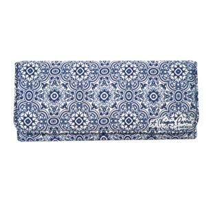 Cartera Talavera Azul Blanca