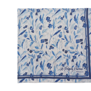 Mascada Flores Azul